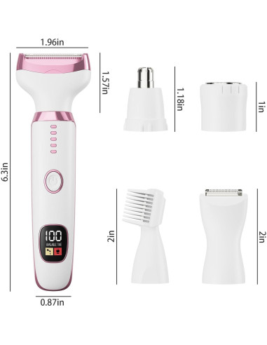 Afeitadora eléctrica 5 en 1 SIDHGN para mujeres - Indolora