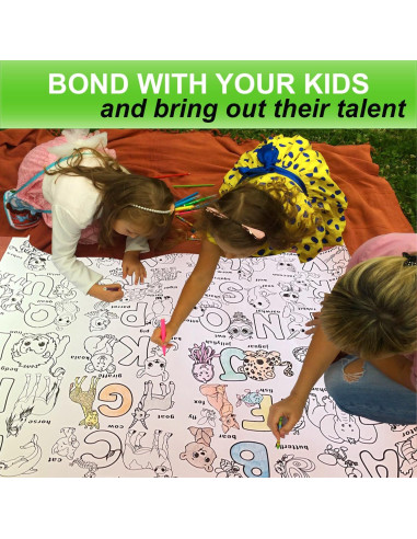 Póster de Colorear Gigante ALEX Art ABC 97.79x67.78 cm