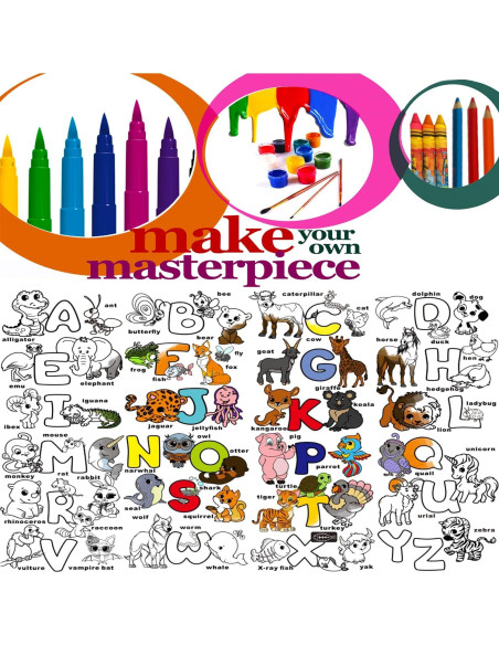 Póster de Colorear Gigante ALEX Art ABC 97.79x67.78 cm