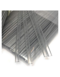 100 Cintas Retorcidas Alambre Doble Weststone 20cm Transparente