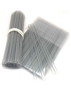 100 Cintas Retorcidas Alambre Doble Weststone 20cm Transparente 2