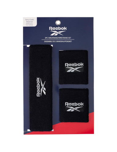 Conjunto de 3 bandas de sudor Reebok - Cinta y muñequeras