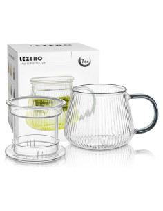 Taza Infusora de Té Lezero de Vidrio Borosilicato 414ml
