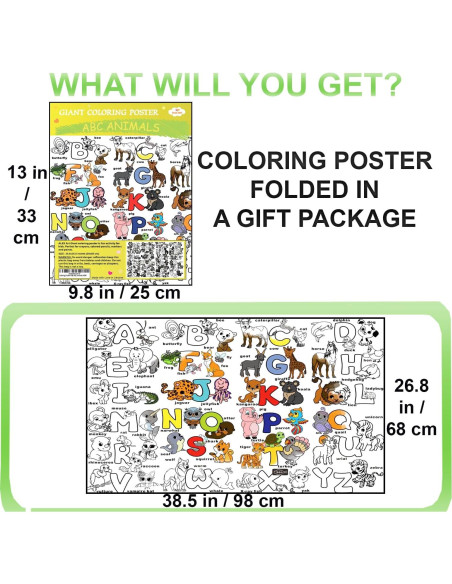 Póster de Colorear Gigante ALEX Art ABC 97.79x67.78 cm