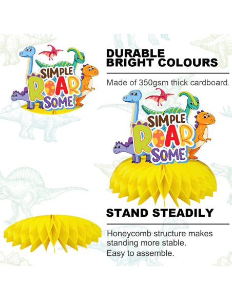 Centros de Mesa de Dinosaurio Jamonxi 10 Piezas para Cumpleaños