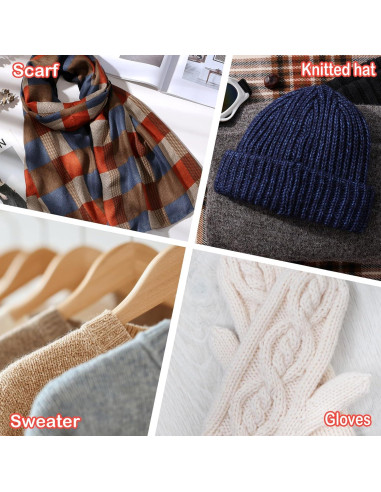 12 Sujetadores de Puntos de Tejido Larrel - 6 Tamaños Coloridos