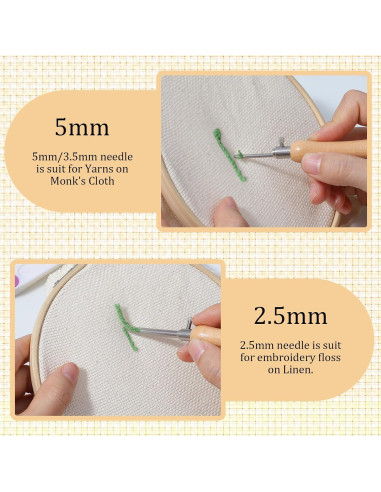 Conjunto de Agujas de Punch Oruola 5 Piezas para Bordado