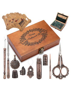 Juego de Tijeras de Bordado Lothee Vintage Oro 23.5x18cm