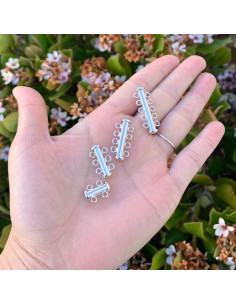 Cierre de Tubo de Plata Esterlina Adabele 2pcs 30.4mm 5 Cuerdas 2