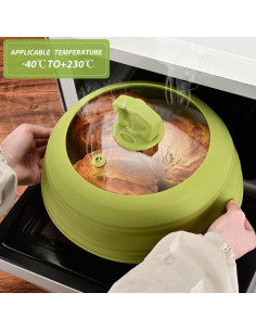 Cubierta para Microondas GLOU-GLOU 30 cm Vidrio Templado Verde 2