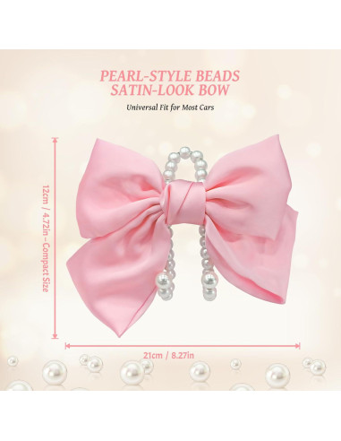 Gancho de Perla Rosa Linsdala para Reposacabezas de Coche - 2 Pcs