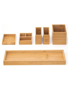 Juego de Bandejas de Bambú ROCDEER 6 Piezas Organizador