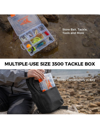 Bolsa de Sling de Pesca KastKing con Caja de Cebo 3500 y Herramientas