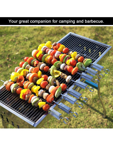 Pinchos de Metal para BBQ ESOW 42.7 cm Set de 8 Reutilizables