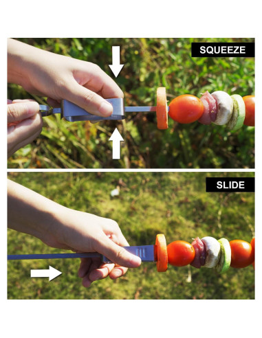 Pinchos de Metal para BBQ ESOW 42.7 cm Set de 8 Reutilizables