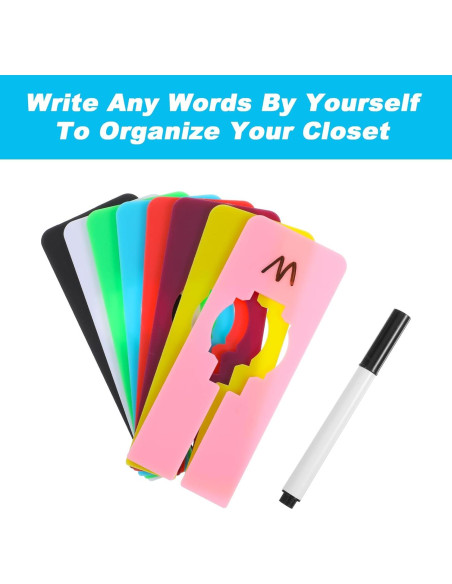 8 Divisores de Closet Multicolor Lnngub con Marcador