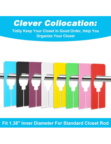 8 Divisores de Closet Multicolor Lnngub con Marcador
