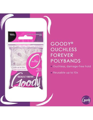 Bandas Elásticas Goody Ouchless Forever 150 Ct Transparente