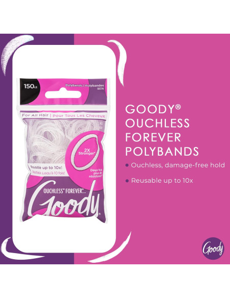 Bandas Elásticas Goody Ouchless Forever 150 Ct Transparente