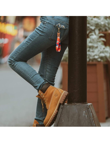 Llavero Muñequera MNGARISTA de Cuero Real - Color Vides