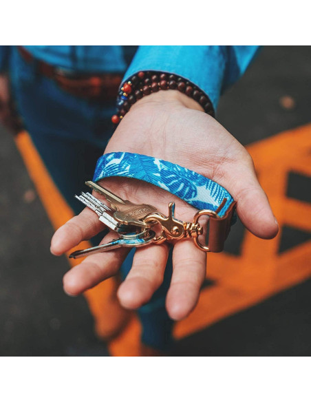 Llavero Muñequera MNGARISTA de Cuero Real - Color Vides