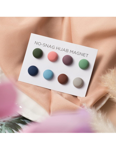 18 Pines Magnéticos para Hijab Coloridos - Accesorios para Bufandas