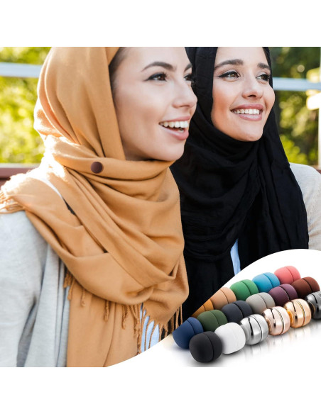 18 Pines Magnéticos para Hijab Coloridos - Accesorios para Bufandas