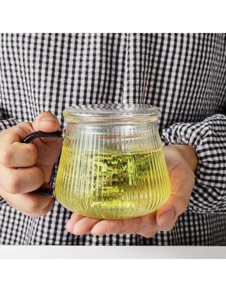 Taza Infusora de Té Lezero de Vidrio Borosilicato 414ml