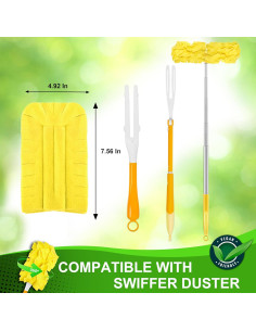 Recargas de Plumero Reutilizables Yicotira 6 Paquete Microfibra 2