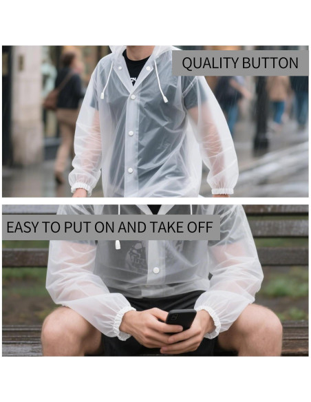 Paquete de 12 Ponchos de Lluvia EVA Transparentes Unisex