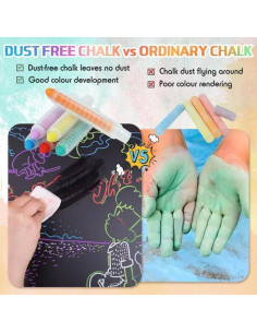 Tiza Sin Polvo para Niños Haoyond 6 Colores con Soporte 2