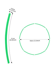 Calcomanías Reflectantes para Ruedas TOMALL 40pcs Verde 2