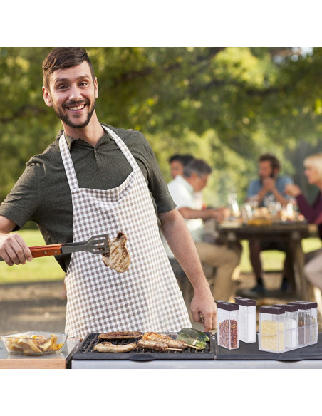 Saleros y Pimenteros Uralfa Mini 6 Piezas Plástico Marrón