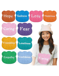 10 Parches de Oso Coloridos Janinka para Planchar DIY 21 cm