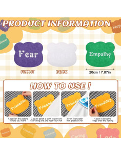 10 Parches de Oso Coloridos Janinka para Planchar DIY 21 cm 2