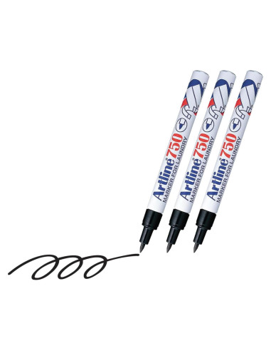 Marcadores Indelebles para Tela Artline 750 | Negro | Paquete de 2