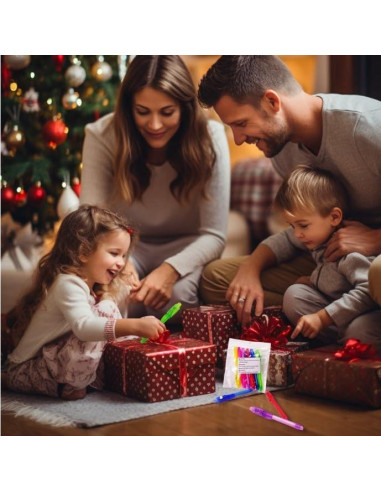 Bolígrafos de Tinta Invisible EODVICS con Luz UV - 6 Colores