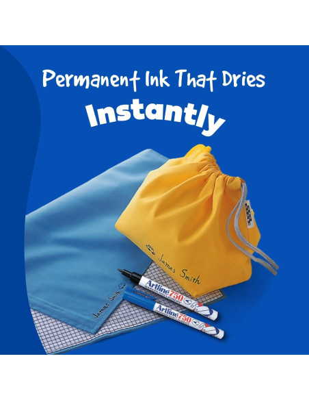 Marcadores Indelebles para Tela Artline 750 | Negro | Paquete de 2