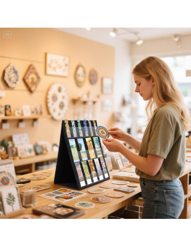 Soporte de Marcador Doble Cara Faccito 42x33 cm Negro