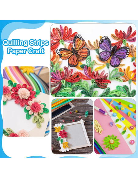 Tiras de Papel Quilling PATIKIL 540x5mm Amarillo Gradiente 480 Pcs