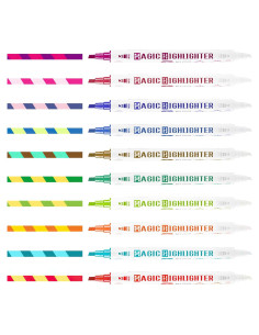 Marcadores Mágicos SAYEEC Doble Punta 12 Colores Fluorescentes