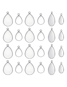 Bandejas de Colgante UNICRAFTALE - Gota y Ovaladas, 40pcs