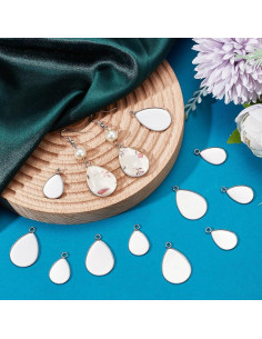 Bandejas de Colgante UNICRAFTALE - Gota y Ovaladas, 40pcs 2