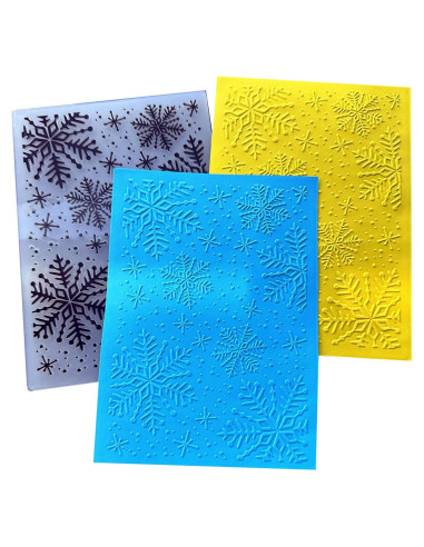 Carpeta de Embossing Arbuya Copos de Nieve 17.8x12.7cm