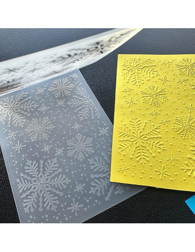 Carpeta de Embossing Arbuya Copos de Nieve 17.8x12.7cm