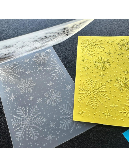 Carpeta de Embossing Arbuya Copos de Nieve 17.8x12.7cm