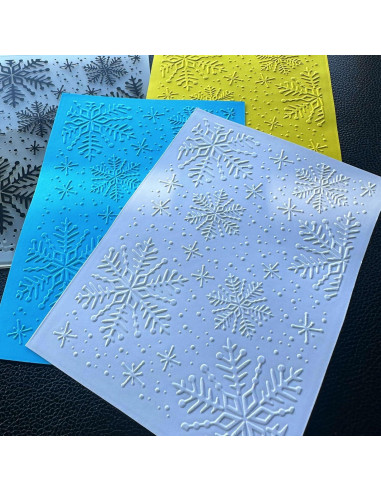 Carpeta de Embossing Arbuya Copos de Nieve 17.8x12.7cm