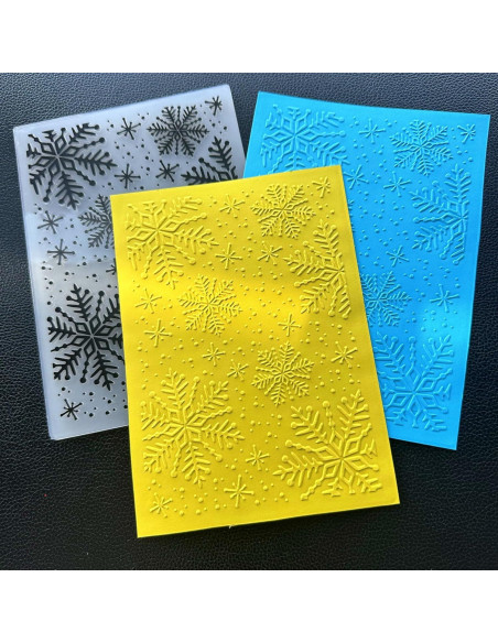 Carpeta de Embossing Arbuya Copos de Nieve 17.8x12.7cm