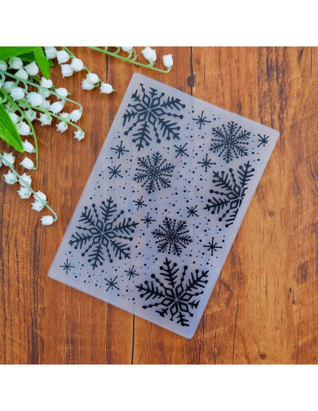 Carpeta de Embossing Arbuya Copos de Nieve 17.8x12.7cm