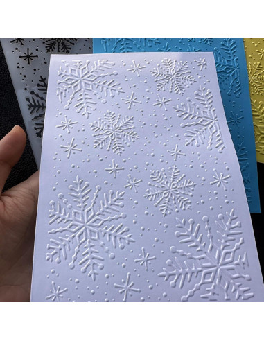 Carpeta de Embossing Arbuya Copos de Nieve 17.8x12.7cm